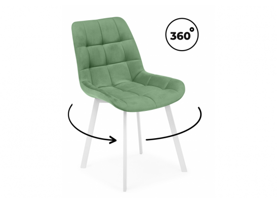 Стул на металлокаркасе Челси 360 П фисташковый (zd 651) / белый