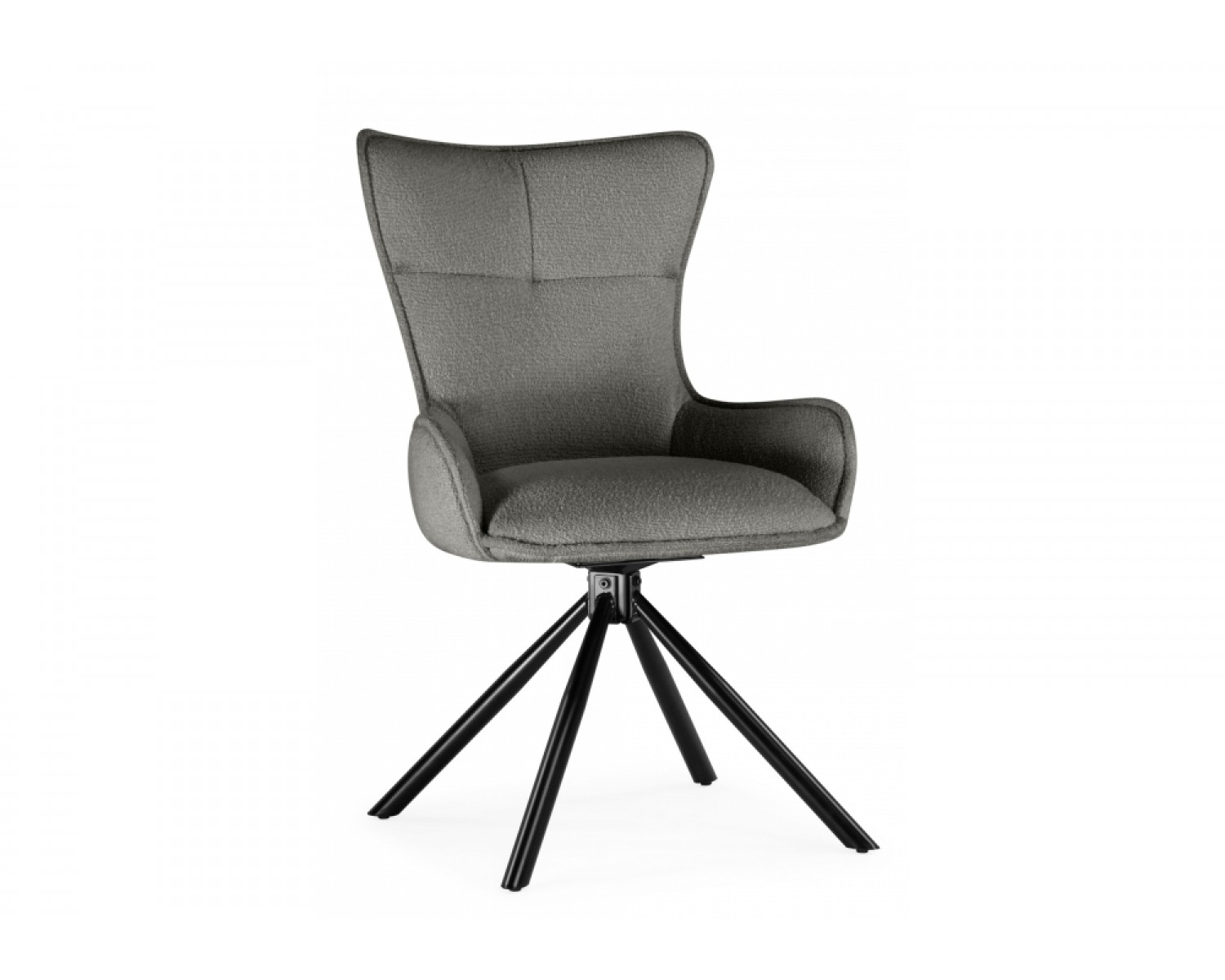 Стул на металлокаркасе Chicago light gray / black legs KD