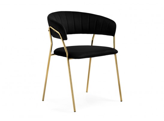 Стул на металлокаркасе Kamelia 1 black / gold