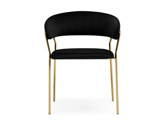 Стул на металлокаркасе Kamelia 1 black / gold