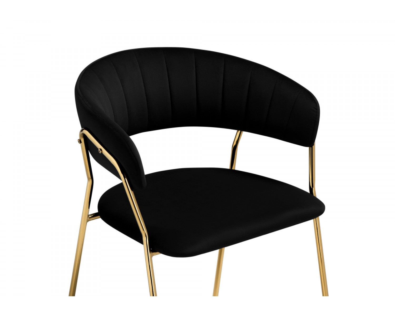 Стул на металлокаркасе Kamelia 1 black / gold