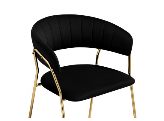 Стул на металлокаркасе Kamelia 1 black / gold