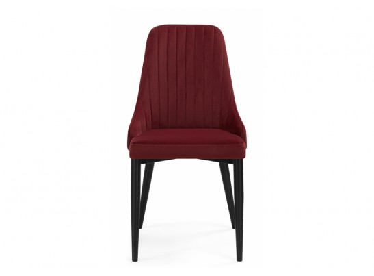 Стул на металлокаркасе Kora wine red / black