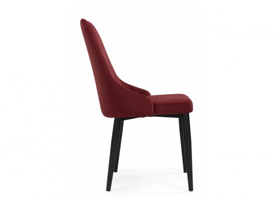 Стул на металлокаркасе Kora wine red / black