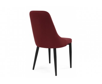 Стул на металлокаркасе Kora wine red / black