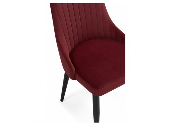 Стул на металлокаркасе Kora wine red / black
