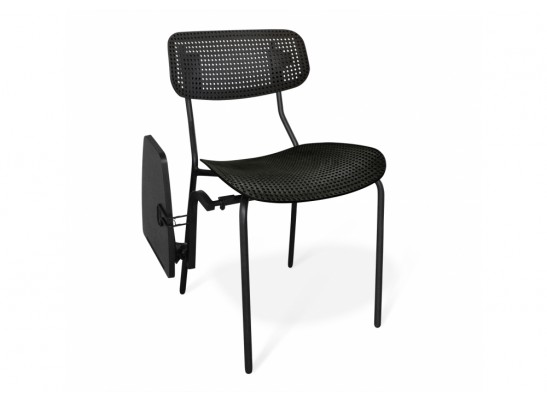 Стул на металокаркасе Sheffilton SHT-S85М-RD черный/черный муар