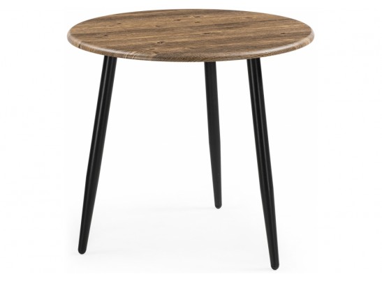 Журнальный столик Амрит 60х56 черный матовый / старое дерево