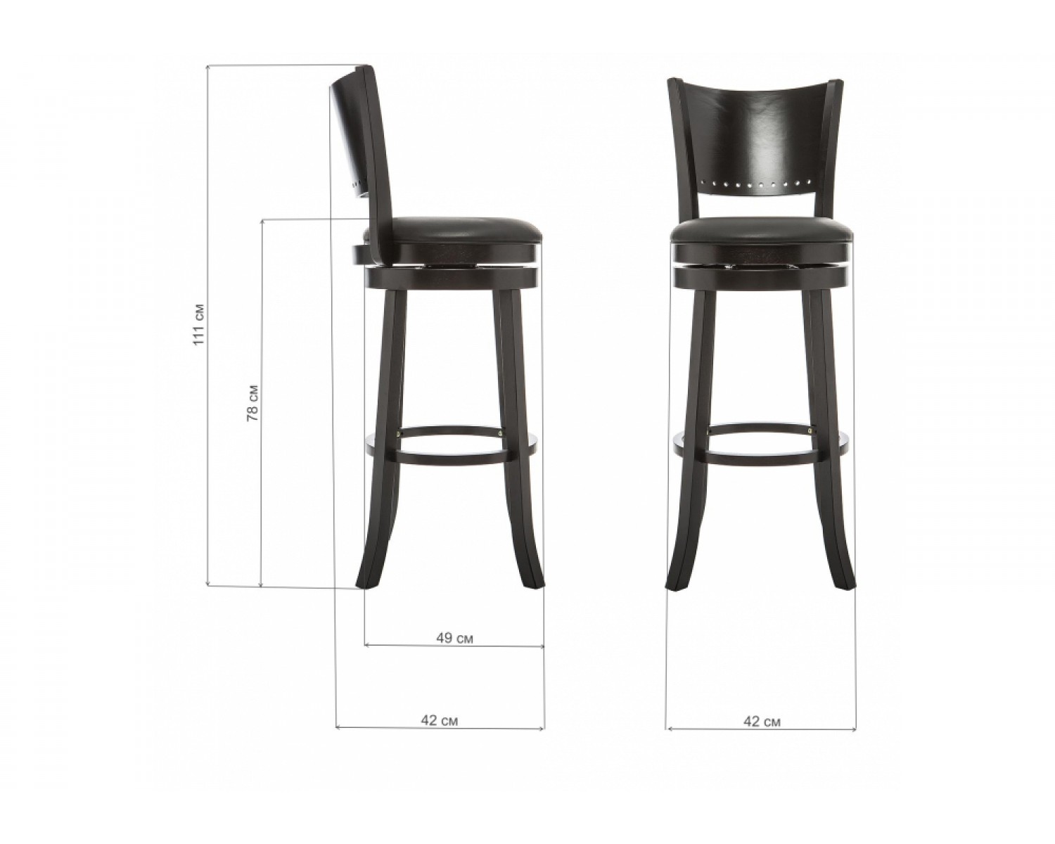 Барный стул Fler cappuccino / black