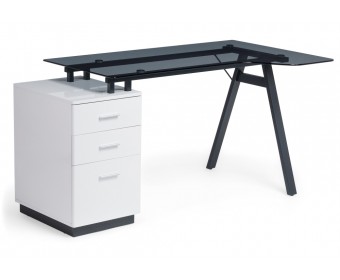 Компьютерный стол Torvi white / black