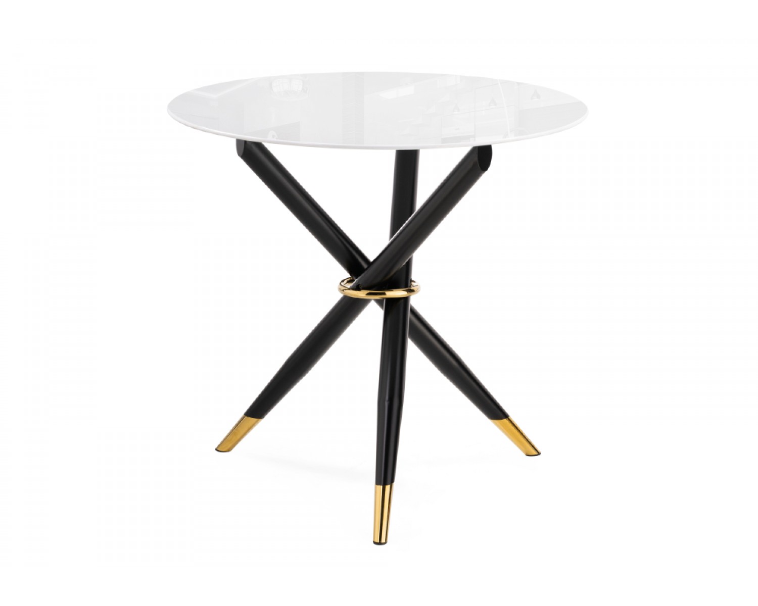 Стеклянный стол Rock 100х75 white / black