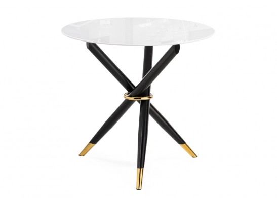 Стеклянный стол Rock 100х75 white / black
