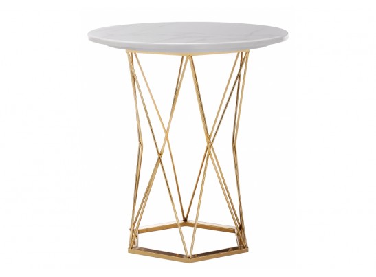 Стол Melan white / gold