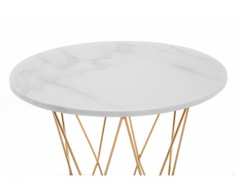 Стол Melan white / gold