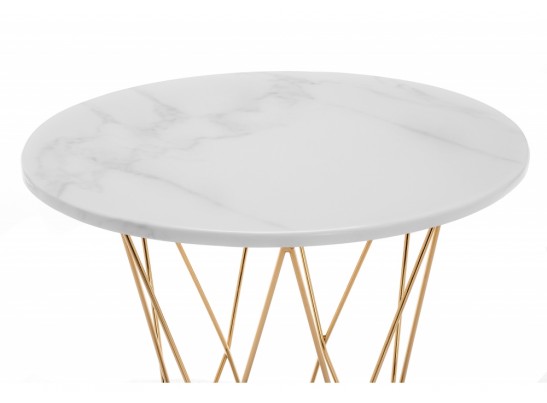 Стол Melan white / gold