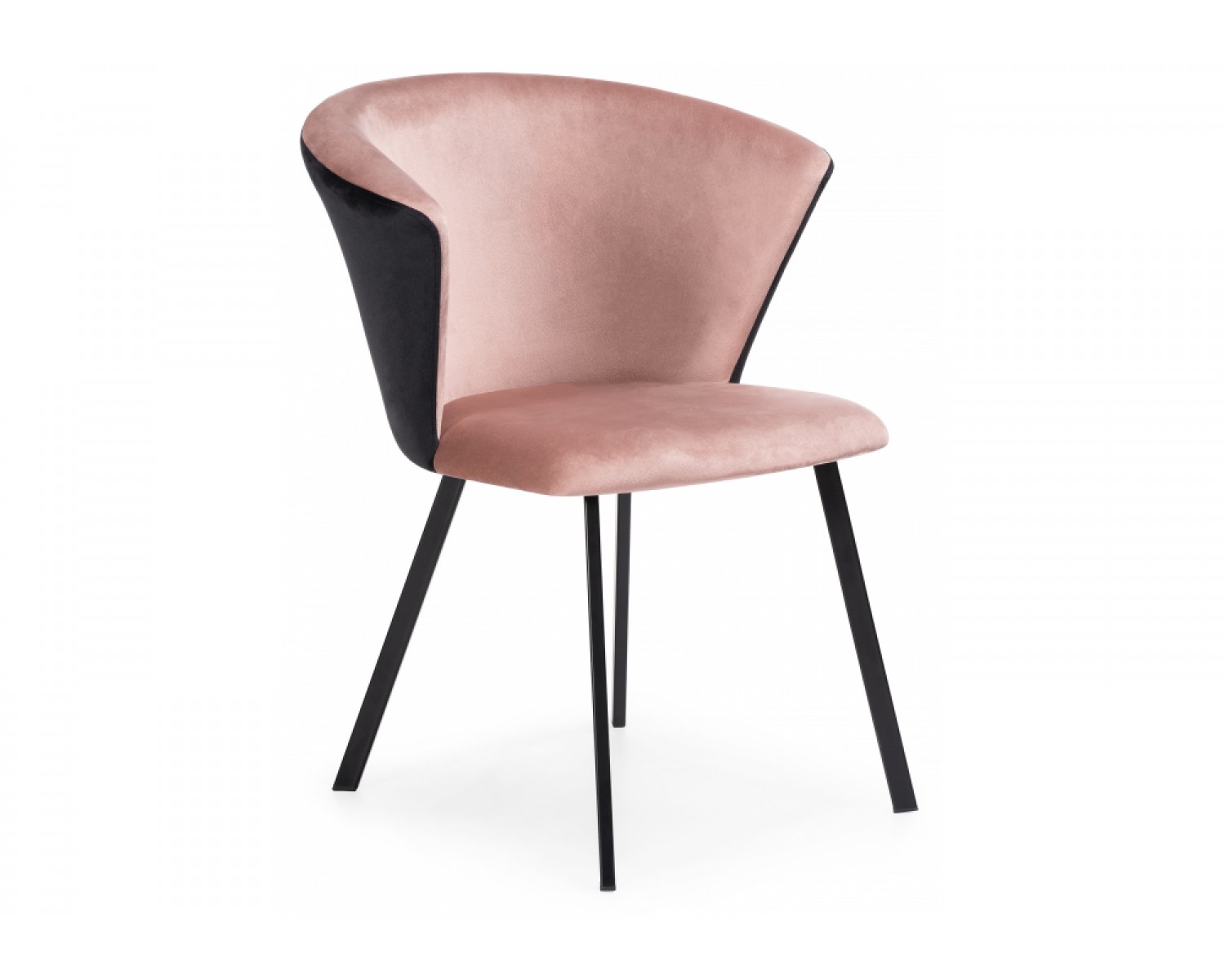 Стул на металлокаркасе Gema black / pink / black