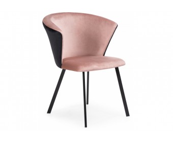 Стул на металлокаркасе Gema black / pink / black