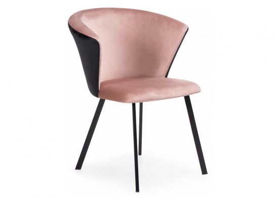 Стул на металлокаркасе Gema black / pink / black