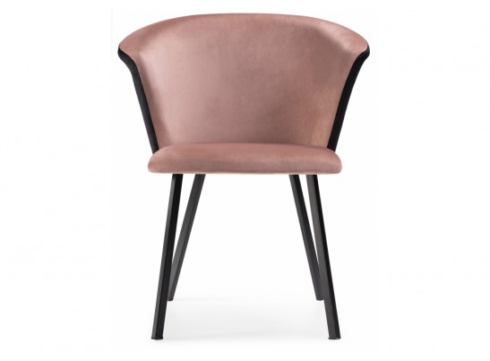 Стул на металлокаркасе Gema black / pink / black