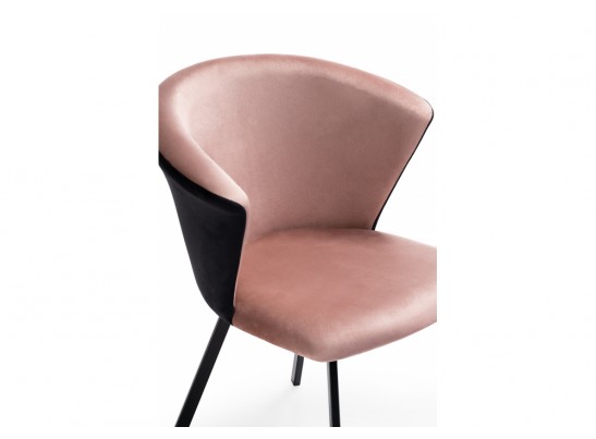 Стул на металлокаркасе Gema black / pink / black