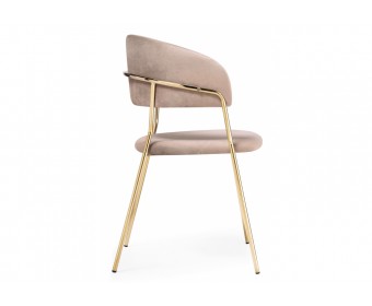 Стул на металлокаркасе Kamelia cappuccino / gold