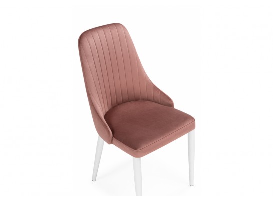 Стул на металлокаркасе Kora dark pink / white
