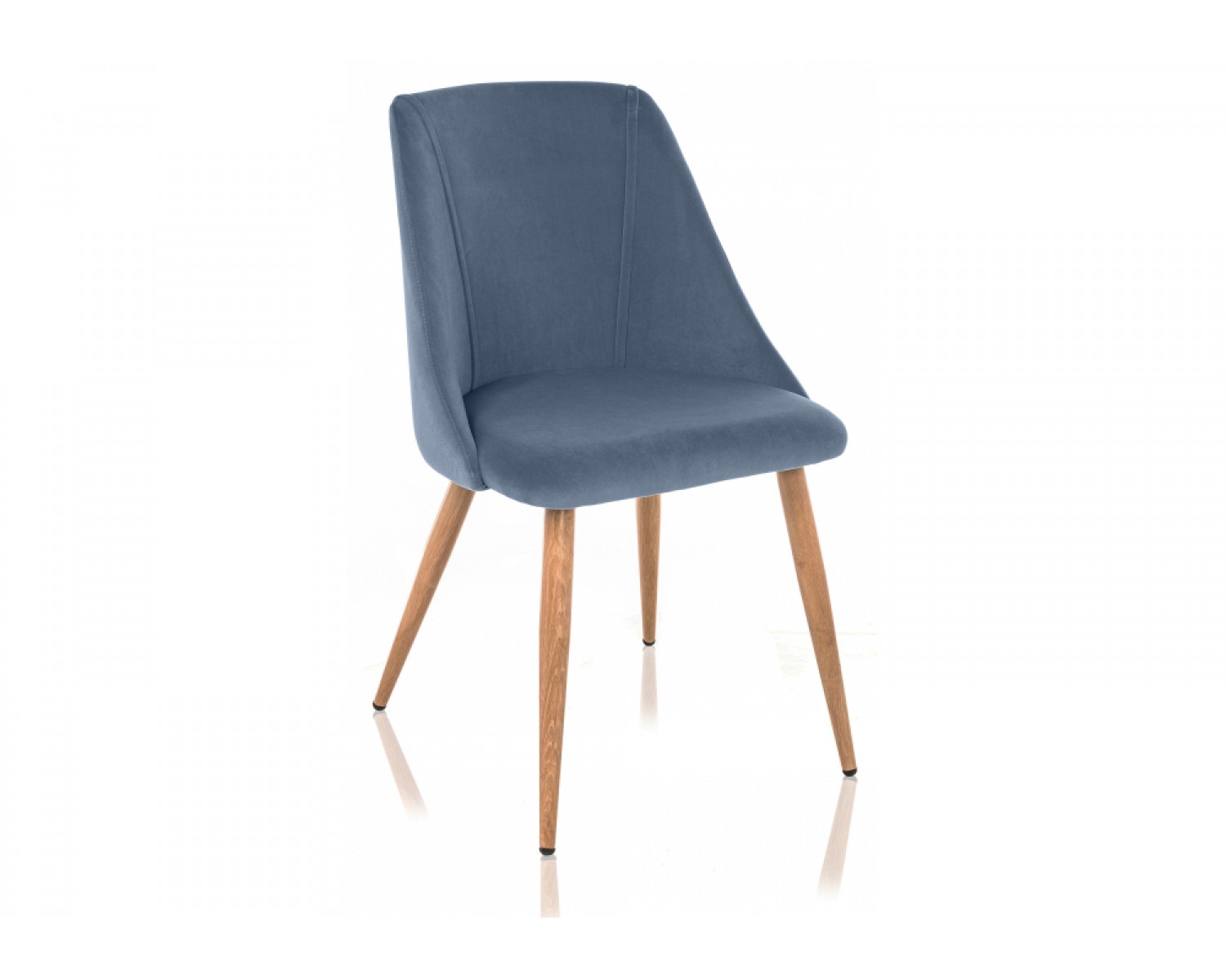 Стул на металлокаркасе Morgan blue / wood