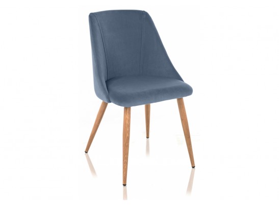 Стул на металлокаркасе Morgan blue / wood