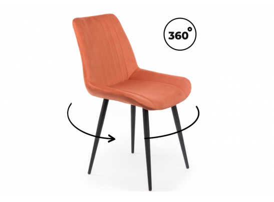 Стул на металлокаркасе Седа 360 терракотовый (zd 432) / черный