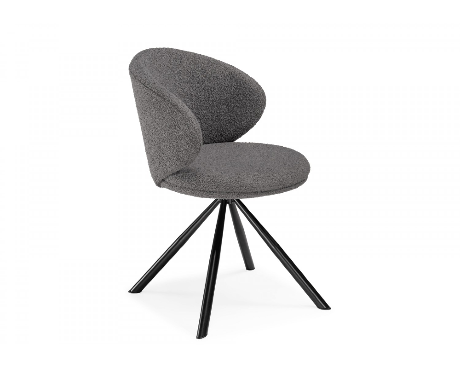 Стул на металлокаркасе Solomon крутящийся gray / black