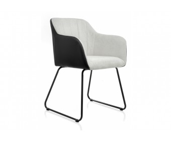 Стул Stef light grey / black