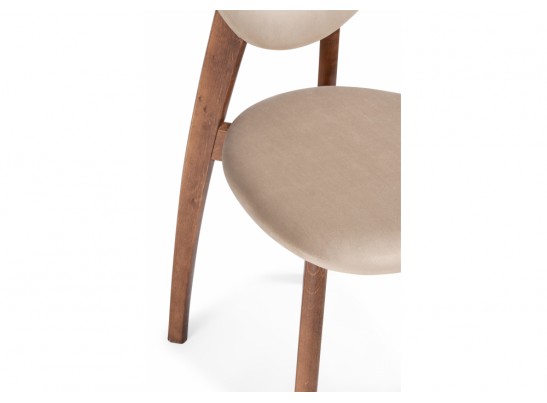 Деревянный стул Вакимо ткань tenerife beige / миланский орех