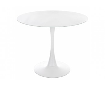 Стеклянный стол Tulip 90 super white glass