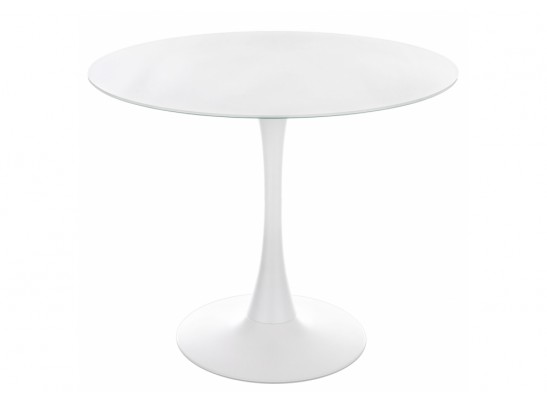 Стеклянный стол Tulip 90 super white glass