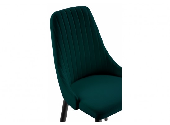 Стул на металлокаркасе Kora green / black