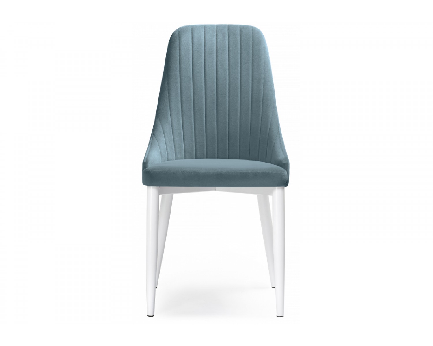 Стул на металлокаркасе Kora light blue / white