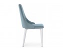 Стул на металлокаркасе Kora light blue / white