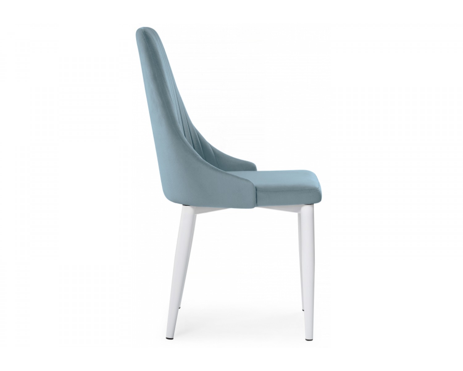 Стул на металлокаркасе Kora light blue / white