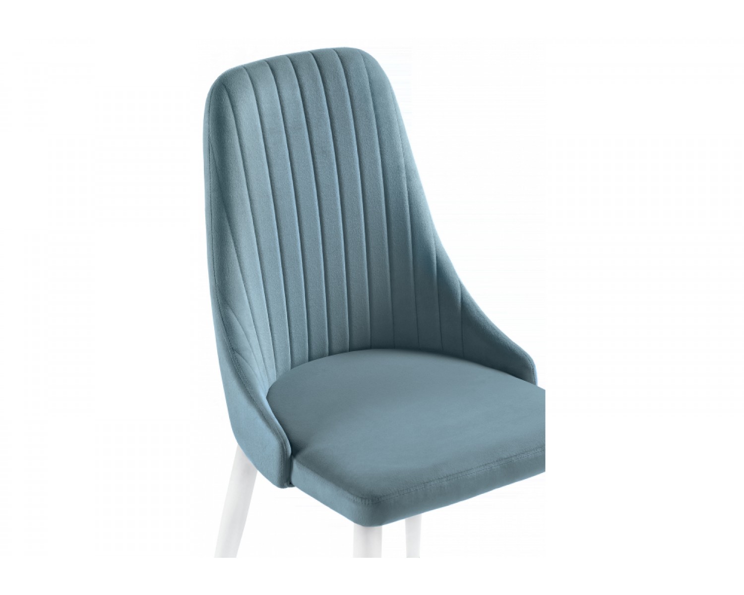 Стул на металлокаркасе Kora light blue / white