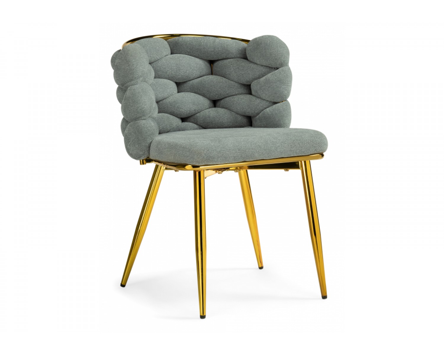 Стул на металлокаркасе Rendi light gray / gold