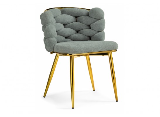 Стул на металлокаркасе Rendi light gray / gold