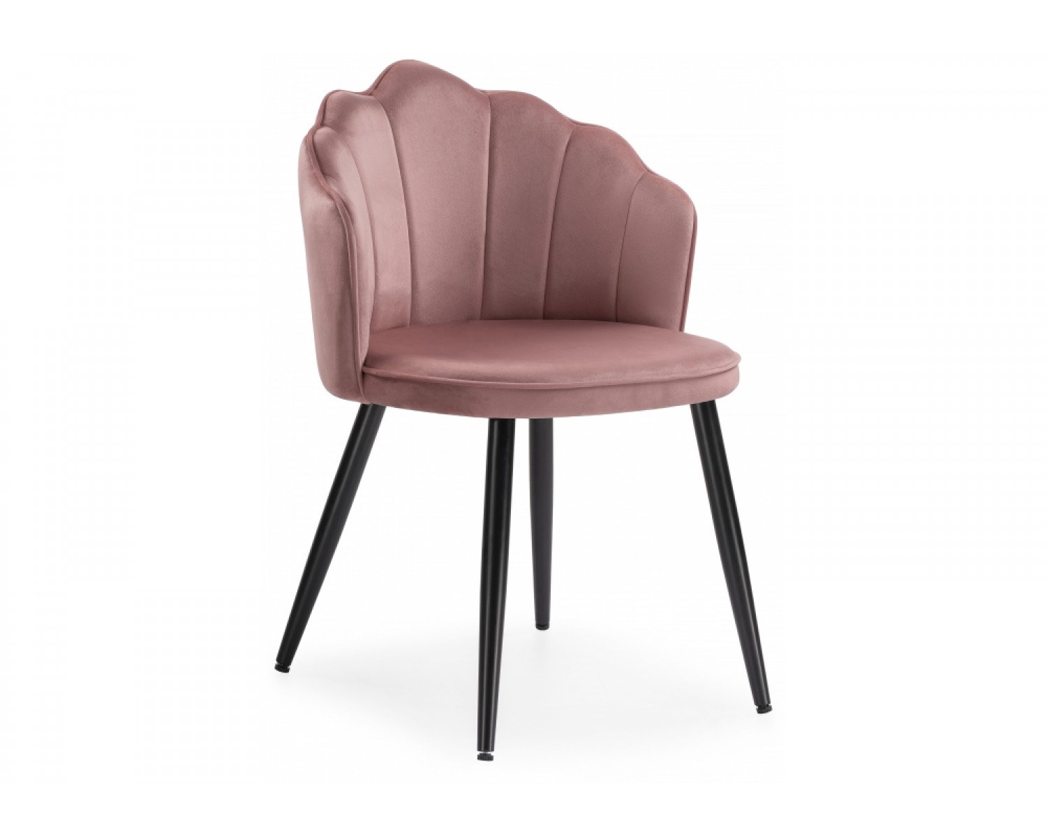 Стул на металлокаркасе Shell dark pink / black