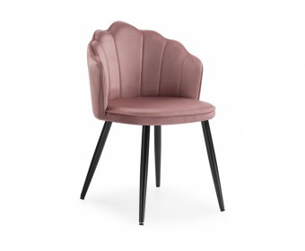 Стул на металлокаркасе Shell dark pink / black