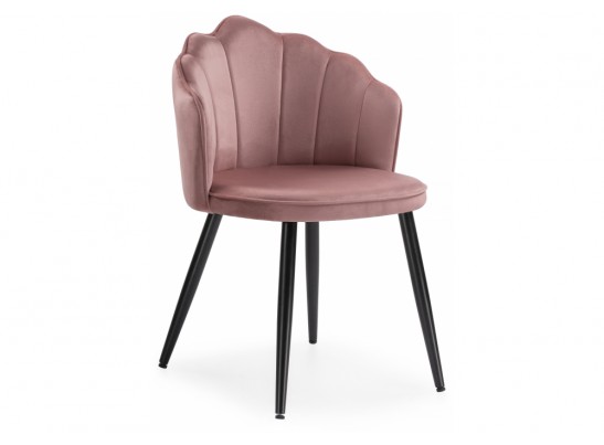 Стул на металлокаркасе Shell dark pink / black