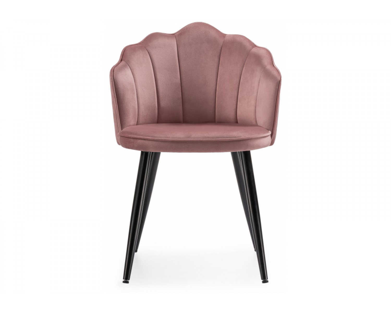 Стул на металлокаркасе Shell dark pink / black