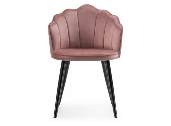 Стул на металлокаркасе Shell dark pink / black