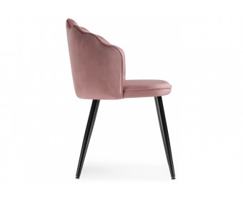 Стул на металлокаркасе Shell dark pink / black