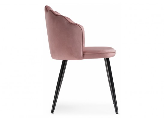 Стул на металлокаркасе Shell dark pink / black