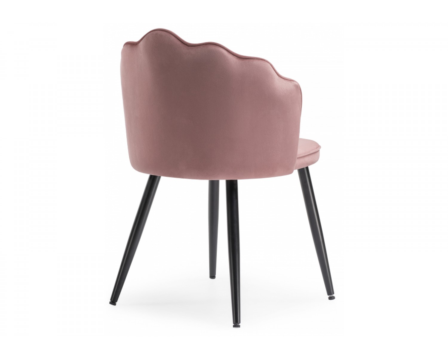 Стул на металлокаркасе Shell dark pink / black