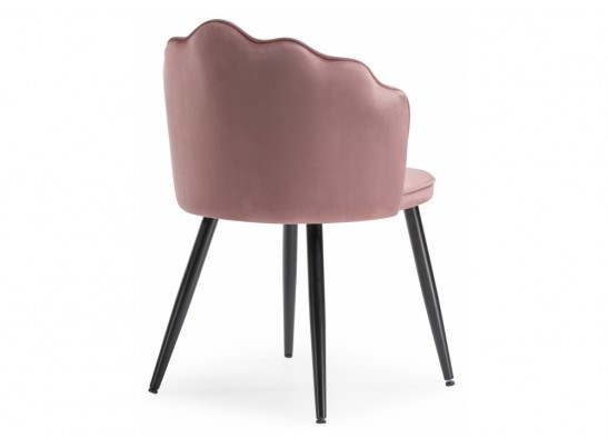 Стул на металлокаркасе Shell dark pink / black